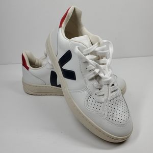 Veja V-10 White Leather Sneakers